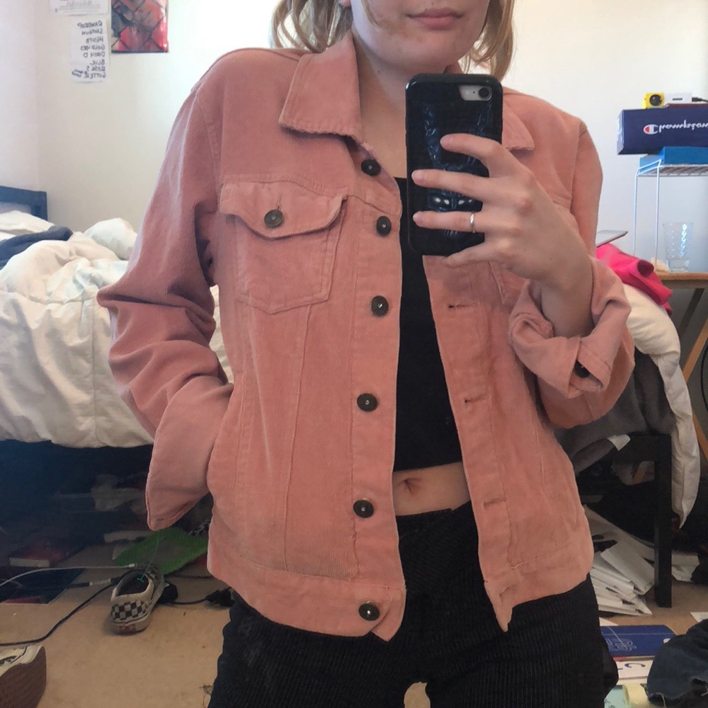 pink corduroy jacket